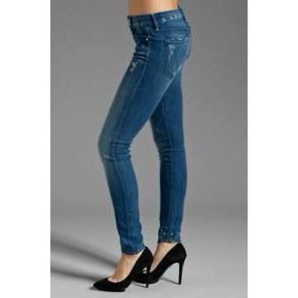 Mother Denim "The Looker" skinny jeans in the "Hillbilly Heart" wash Sz 29